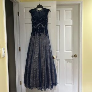 ball gown, Basix (Black Label) brand in size 0, in royal/ cobalt blue.